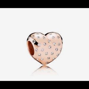 Pandora Rose shimmering heart charm